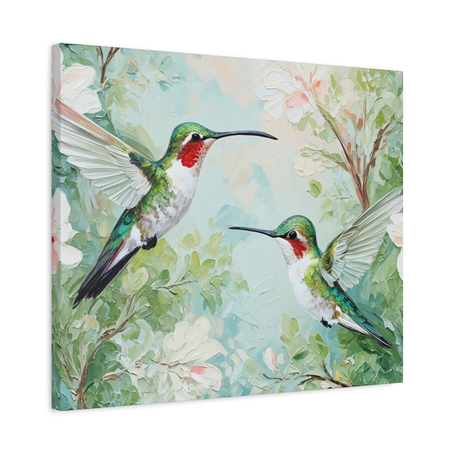 Hummingbird Canvas Wall Art — Stretched Matte Nature Print