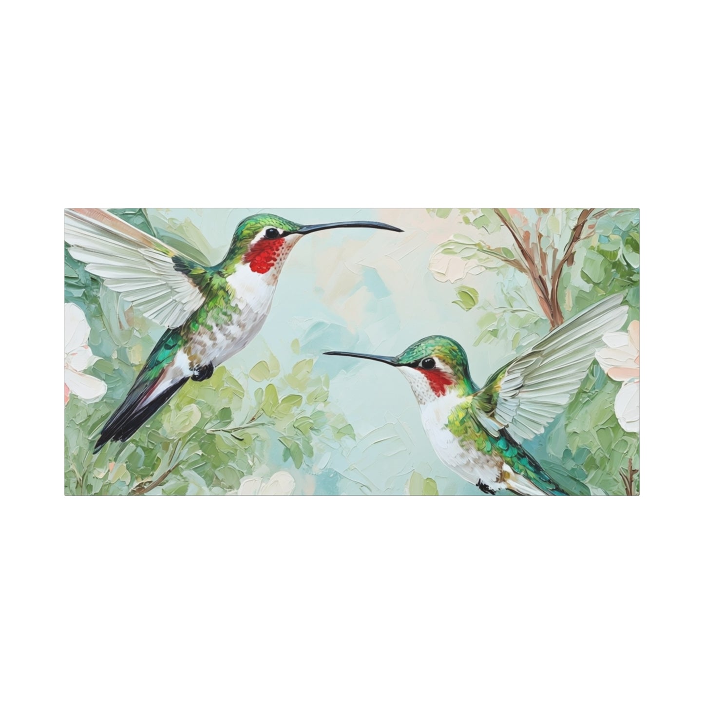 Hummingbird Canvas Wall Art — Stretched Matte Nature Print