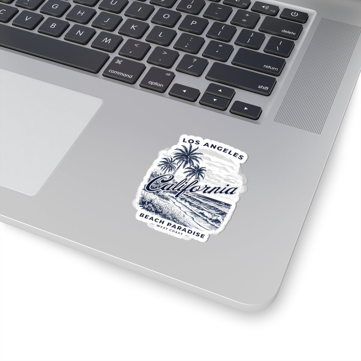 California Los Angeles Beach Paradise Sticker — Vintage Palm Tree Surf Kiss-Cut Sticker