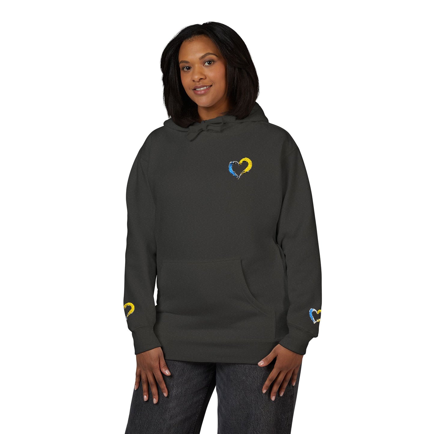 Colorful Heart Unisex Fleece Hoodie | Cozy Gift for Friends, Valentine's Day, Anniversary, Casual Wear, Spring Fashion