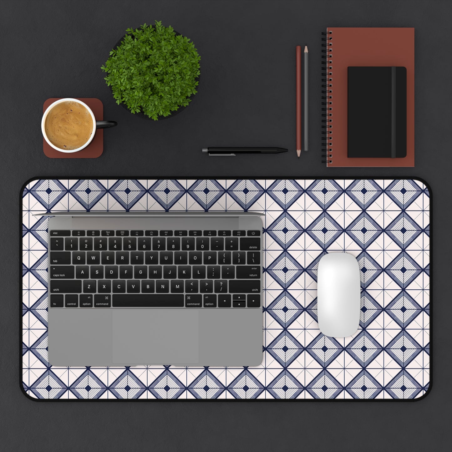 Geometric Desk Mat - Modern Office Accessory for Stylish Workspaces