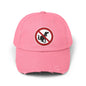 Unisex Distressed Cap with No Dogs Allowed Design | Casual Wear, Dog Owners Gift, Trendy Cap for Pet Lovers, Outdoor Style
