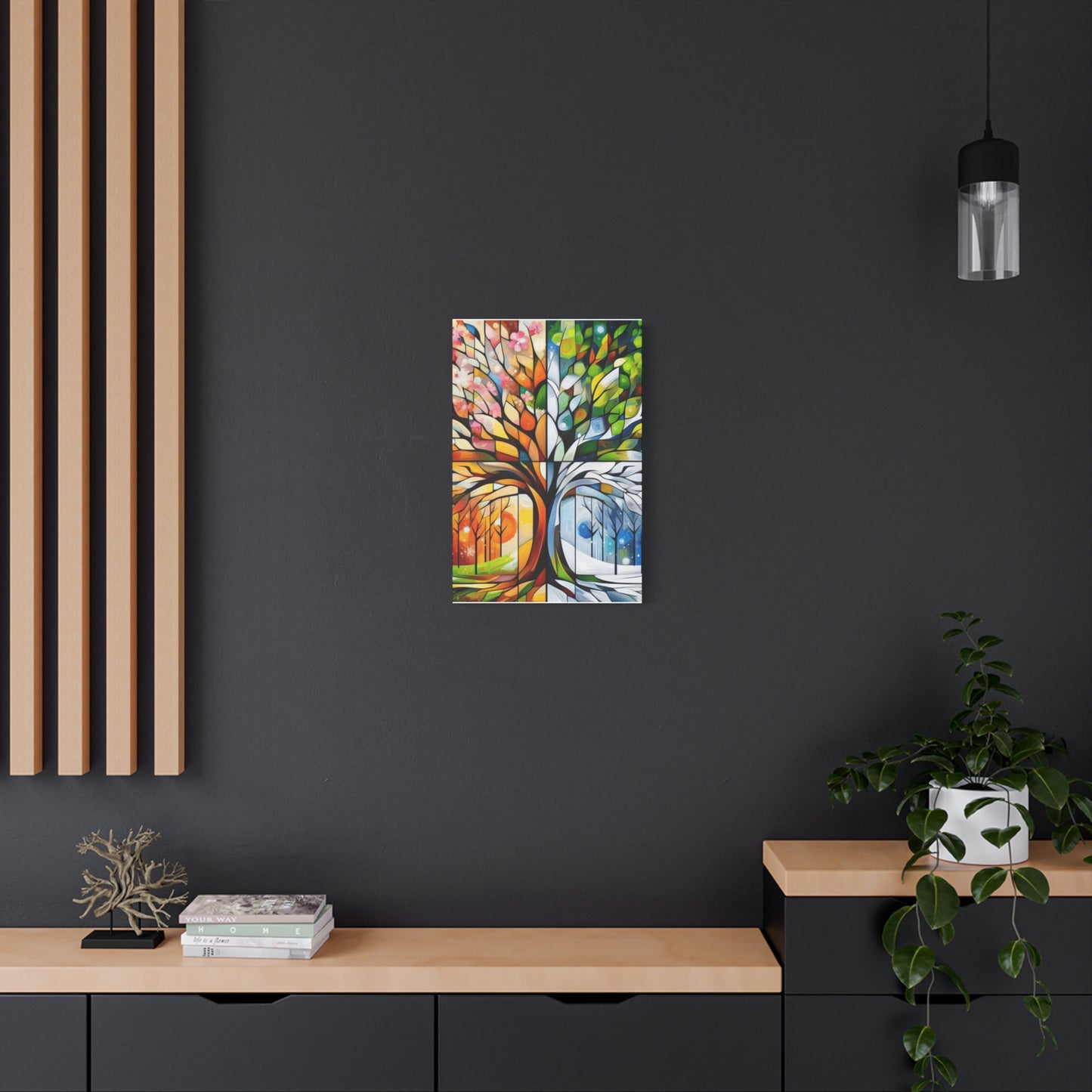 Seasons Tree Matte Canvas Wall Art — Stretched 1.25"