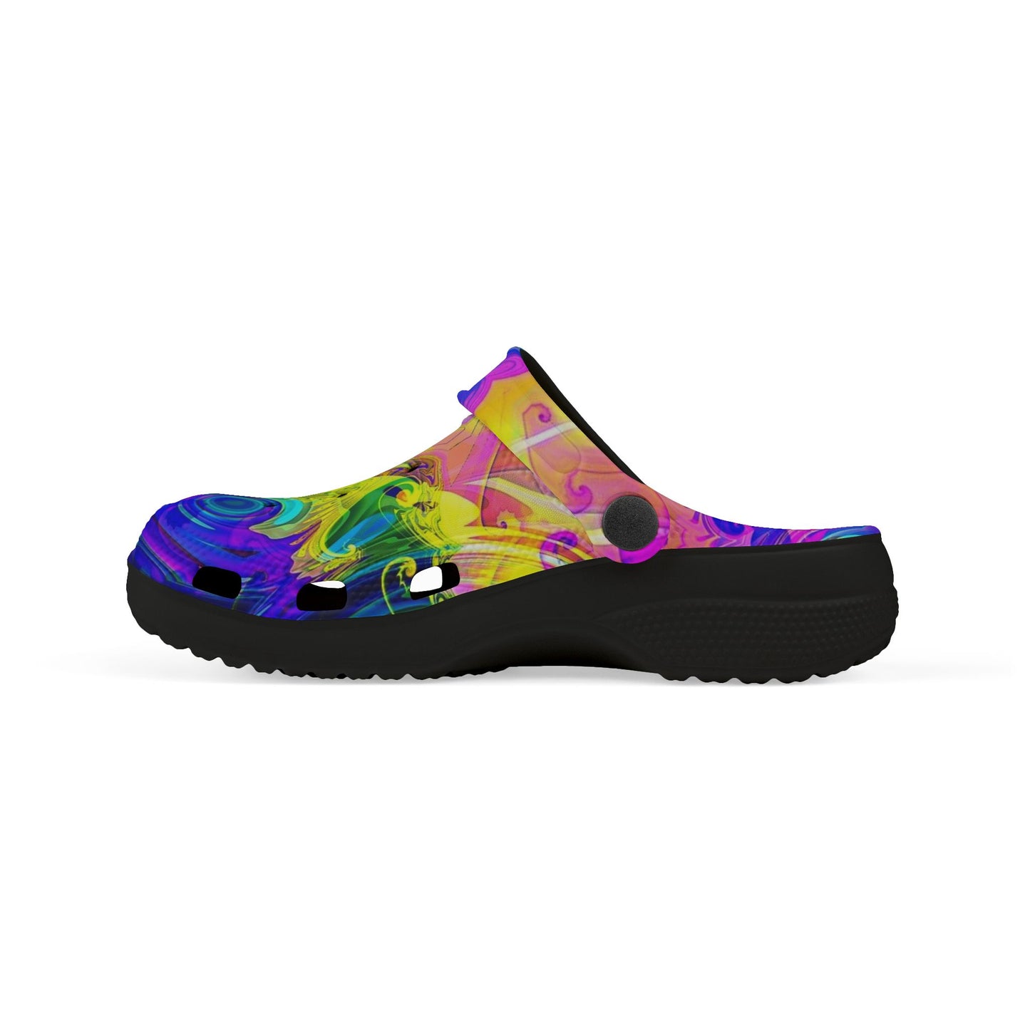 Kids Tie-Dye Swirl EVA Foam Clogs — Colorful Watercolor Slip-On Sandals
