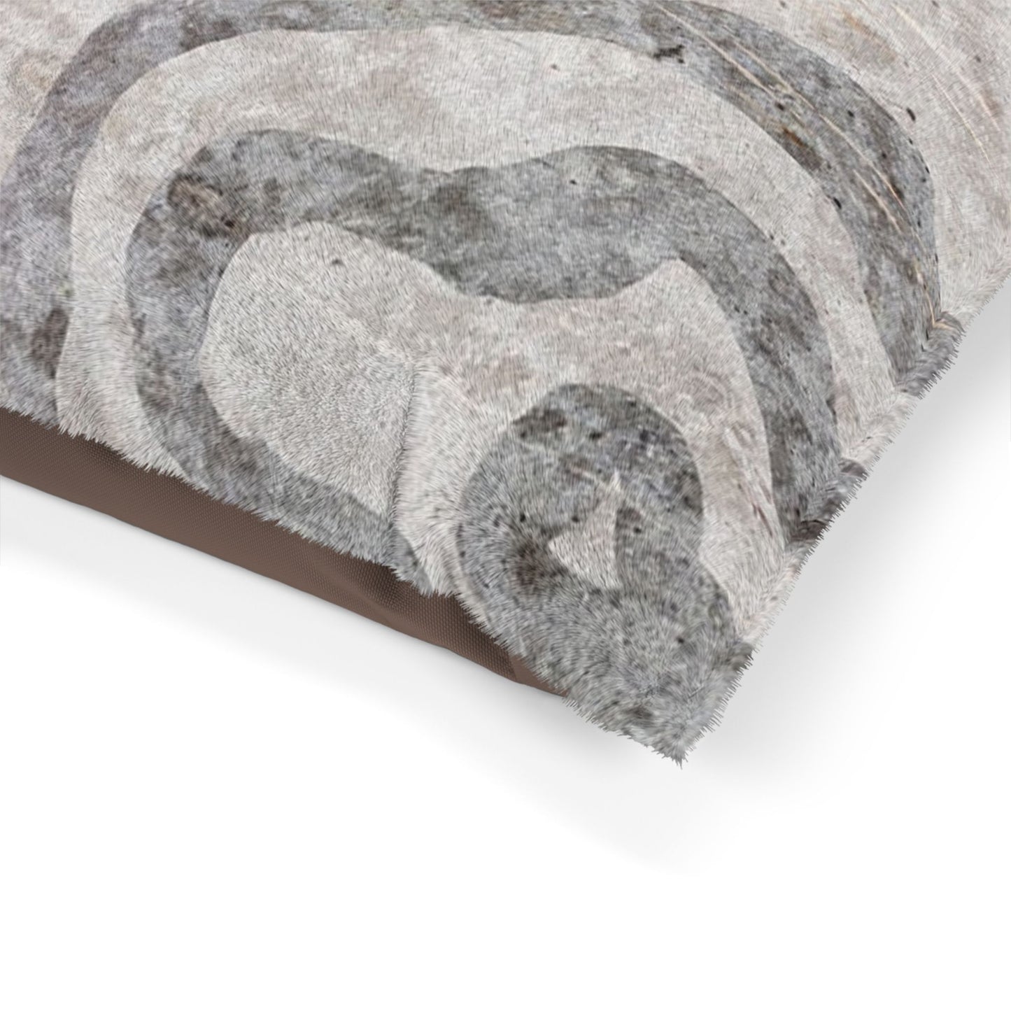 Abstract Wave Pattern Pet Bed — Plush Black & Gray Dog & Cat Cushion