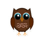 Cute Brown Owl Kiss-Cut Stickers, Fun Laptop Decals