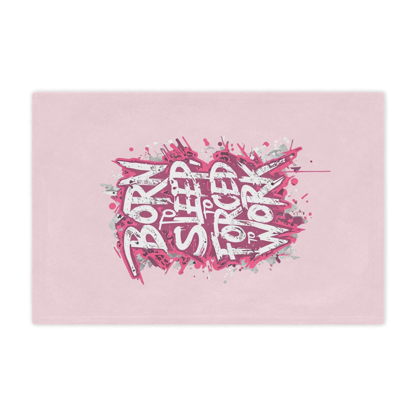 Minky Blanket — "Born to Sleep, Forced to Work" Pink Cozy Throw