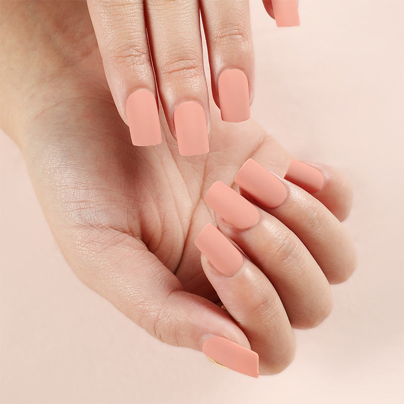 Press on nails wholesale solid color matte rectangular nail Press on nails piece Finished product Press on nails – Image 9