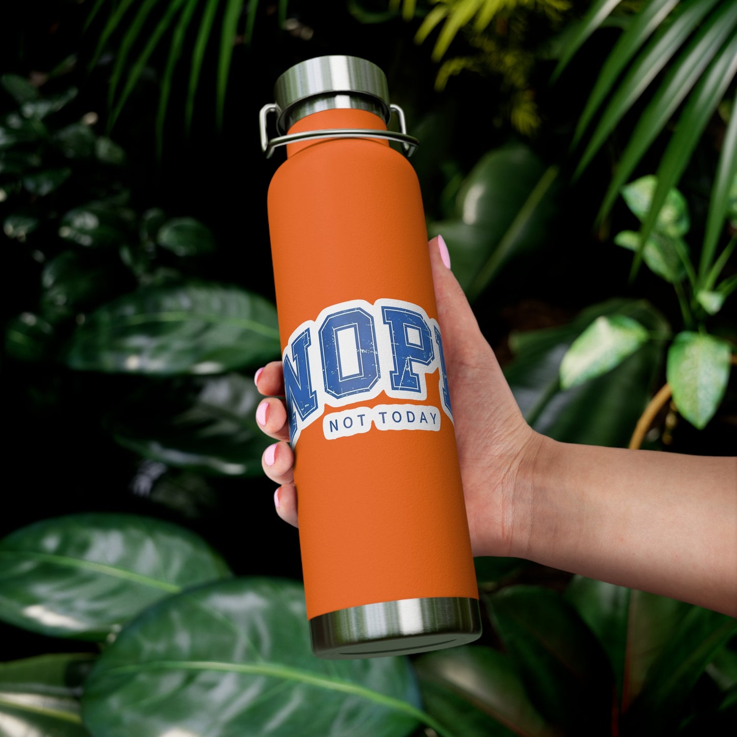 22oz Insulated Water Bottle — "NOPE (Not Today)" Retro Graphic