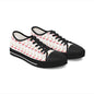Low Top Sneakers — Pink Flamingo Pattern Casual Canvas Shoes