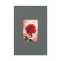 Red Rose Vertical Matte Canvas Print — Romantic Floral Wall Art