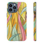 Vibrant Phone Case with Colorful Leaf Design, Tough Cases for Nature Lovers, Eco-Friendly Gift, Summer Vibes, Floral Phone Cover
