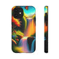 Phone Case - Vibrant Waterfall Landscape with Butterfly | Colorful Nature Protective Case