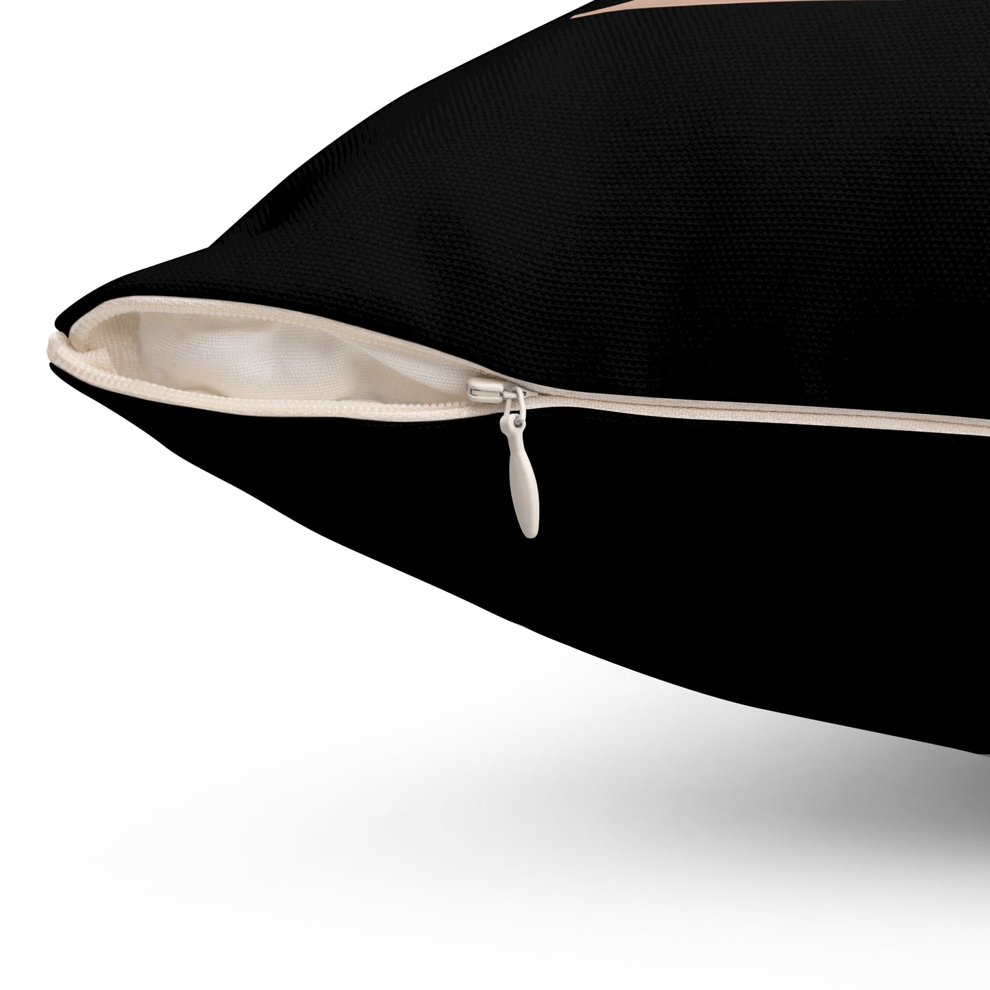 Monogram K Decorative Pillow — Elegant Rose Gold Letter on Black Accent Cushion