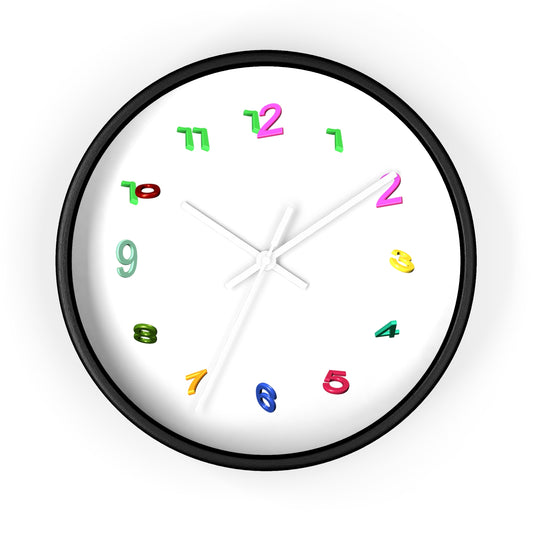 Colorful Kids' Wall Clock, Fun Nursery Decor, Playful Timepiece, Bright Room Accent, Birthday Gift for Children