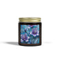 Scented Candle — Coconut Apricot Wax (4oz & 9oz) with Blue Floral Art
