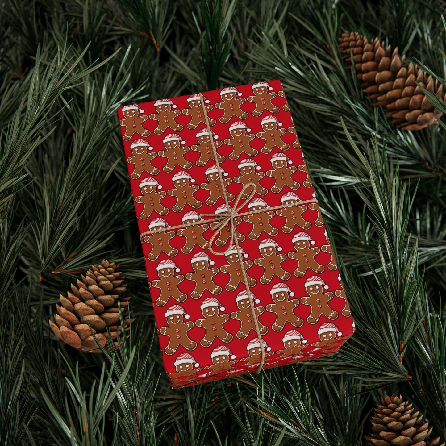 Gingerbread Holiday Wrapping Paper Roll