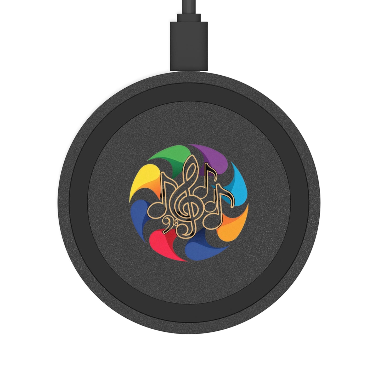 Wireless Charging Pad — Colorful Music Note Design
