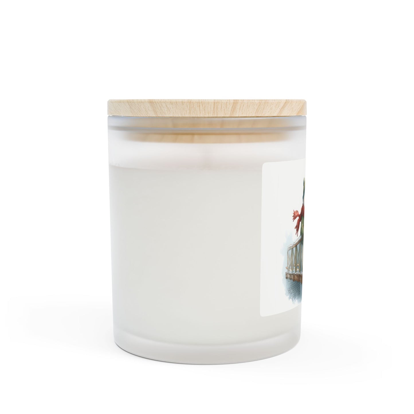 Frosted Glass Candle - Cozy Snowman Scented Candle for Winter Decor, Holiday Gift, Home Fragrance, Relaxation, Stocking Stuffer