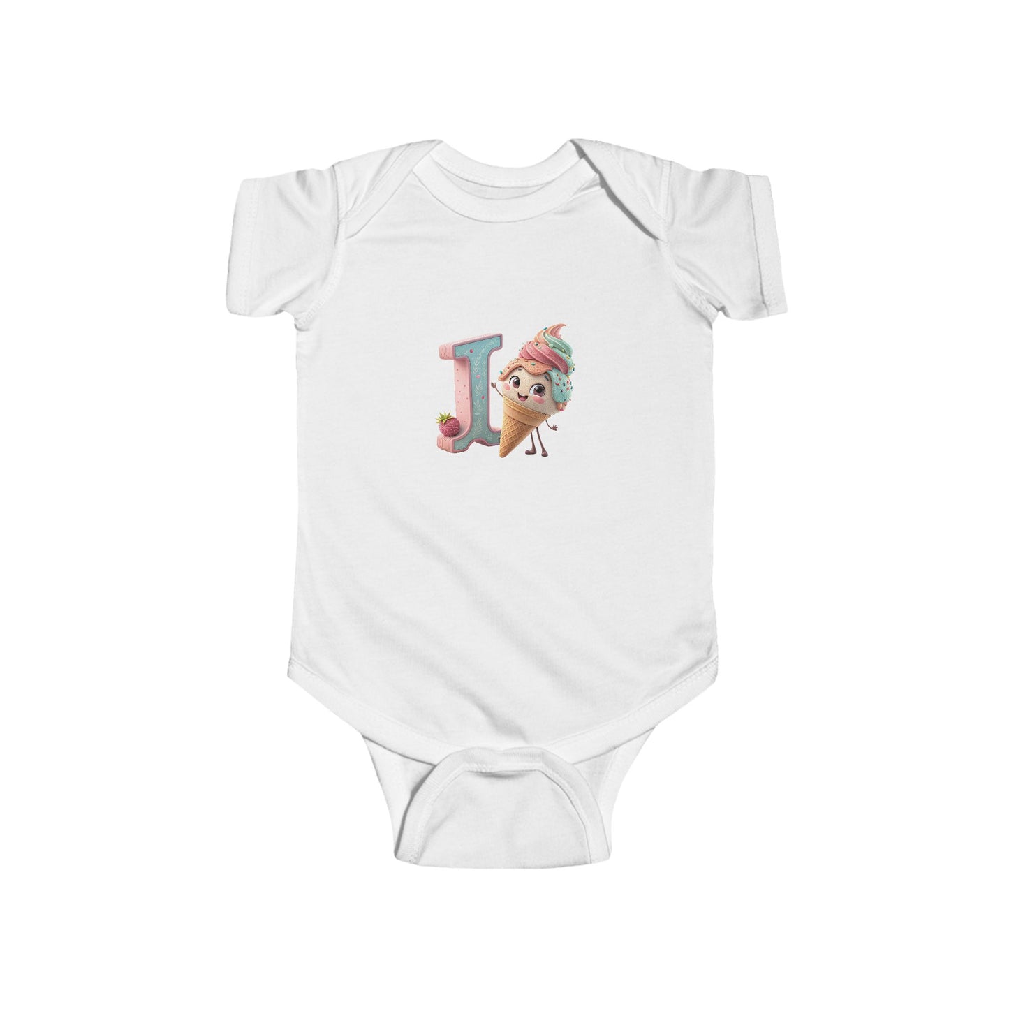 Adorable Personalized Baby Bodysuit, Infant Outfit - letter I, Baby Shower Gift, Toddler Clothing, Cute Baby Onesie