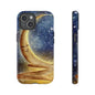 Moonlit Smile Phone Case — Starry Night Crescent Moon iPhone Cover