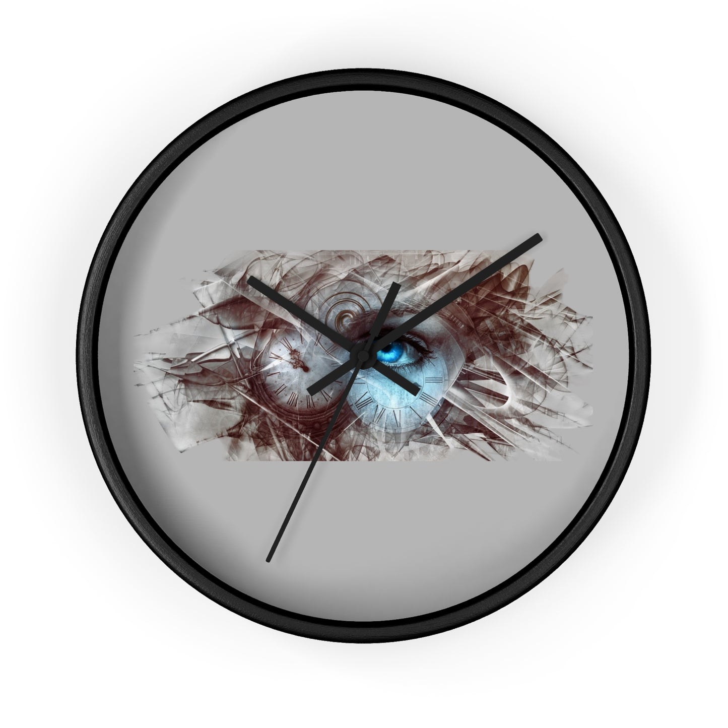 Rustic Eye Art Wall Clock, Unique Home Decor, Gift for Art Lovers
