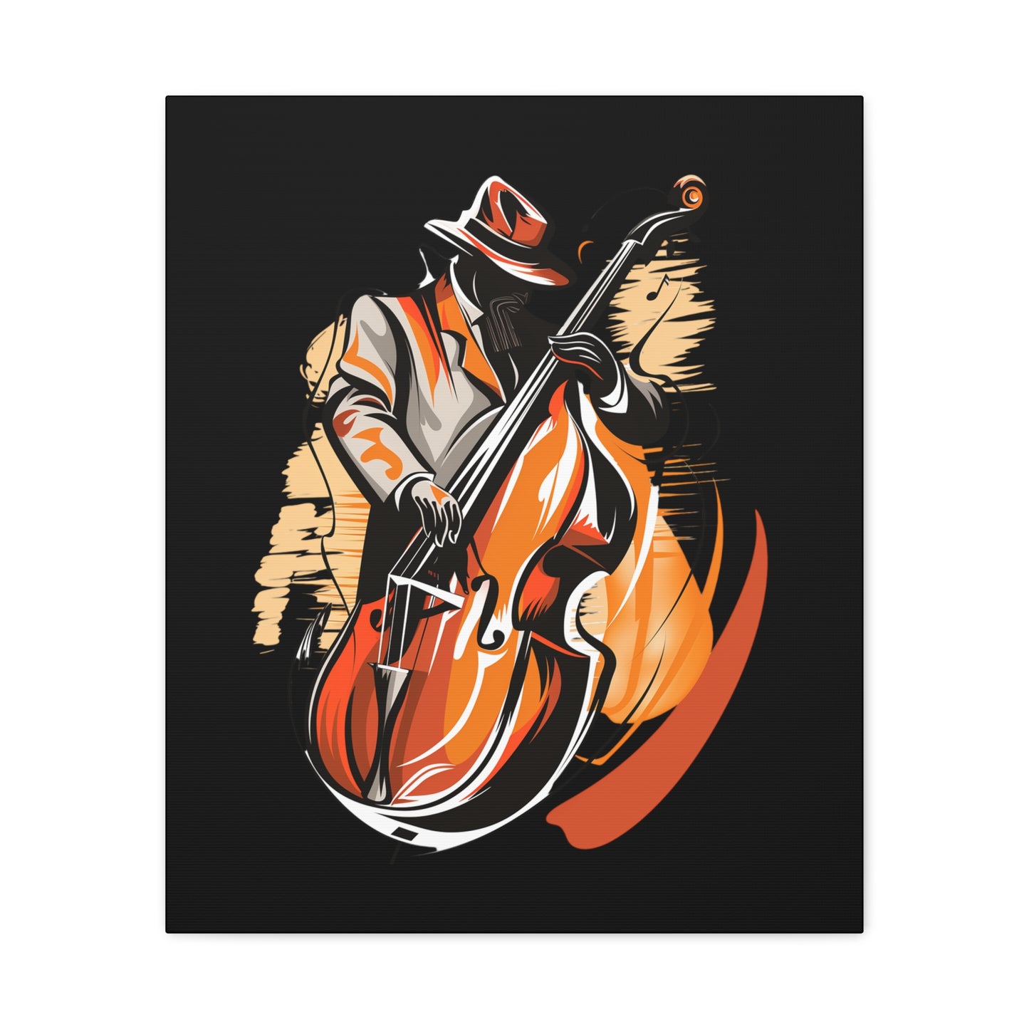 Matte Canvas, Stretched, 1.25" - Bass Player