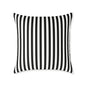 Black & White Vertical Stripe Throw Pillow — Modern Decorative Cushion