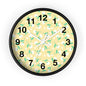 Floral Yellow Wall Clock, Home Decor, Gift for Her, Spring Vibes, Kitchen Accessory, Mother's Day Gift