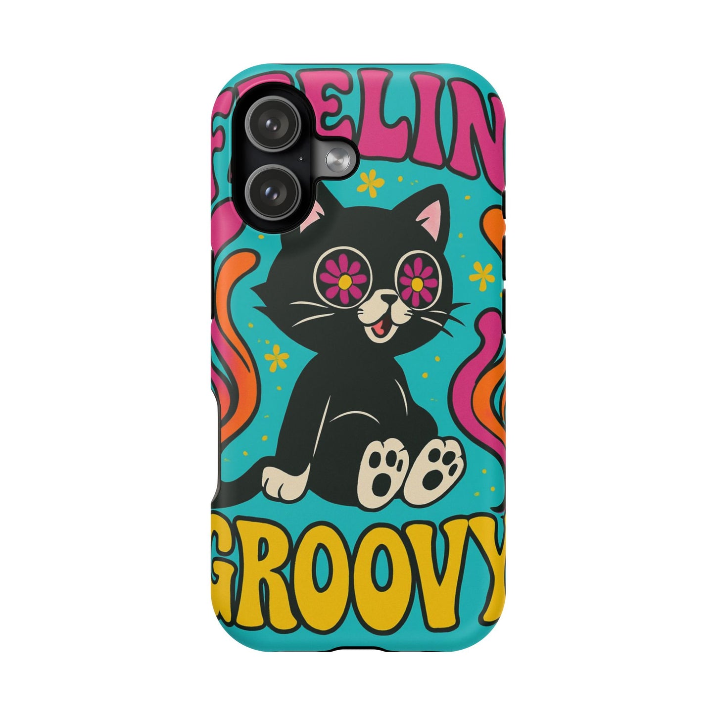 Groovy Cat Magnetic Impact-Resistant Phone Case