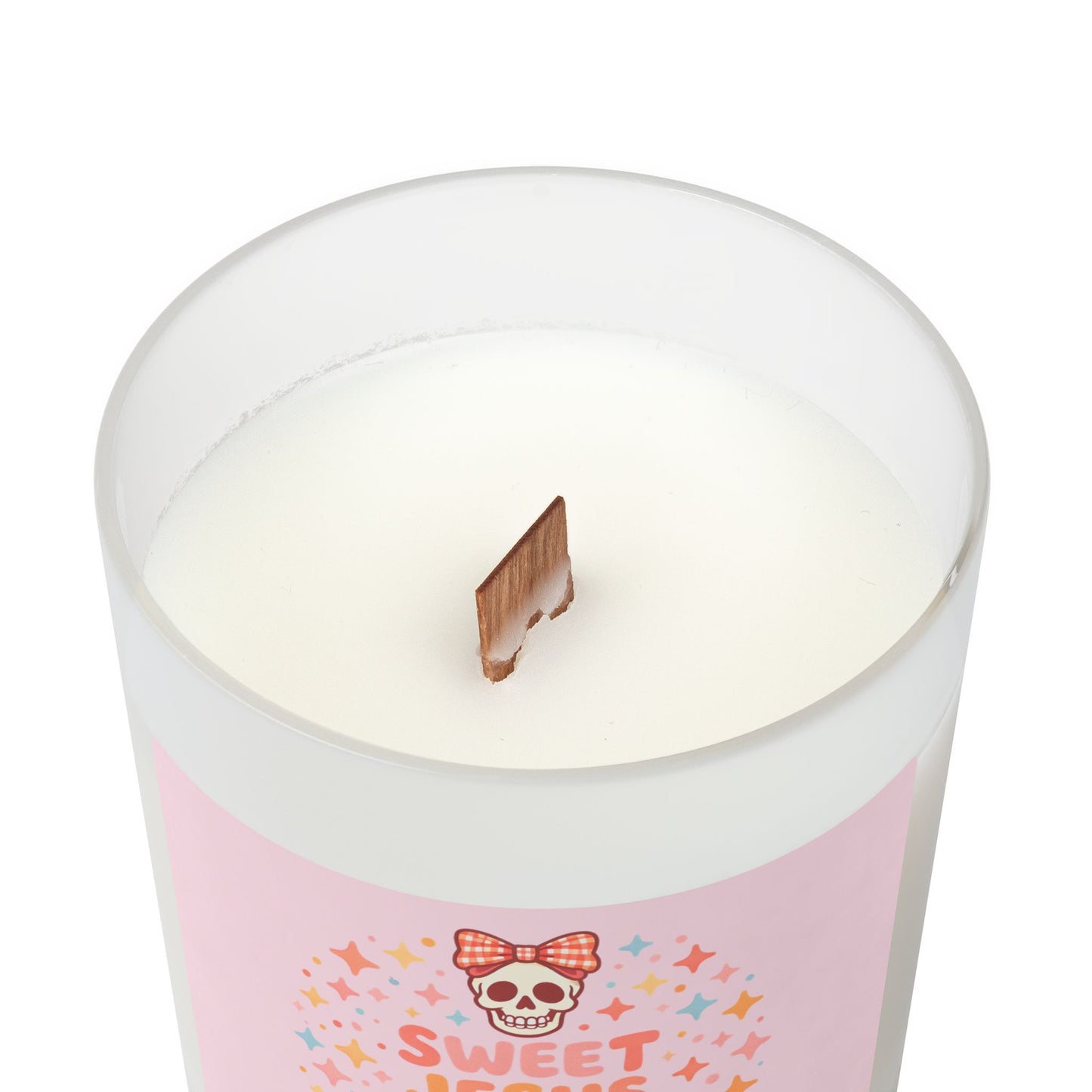 Candle — Sweet Jesus You’re Old Birthday Frosted Glass Candle (11 oz)