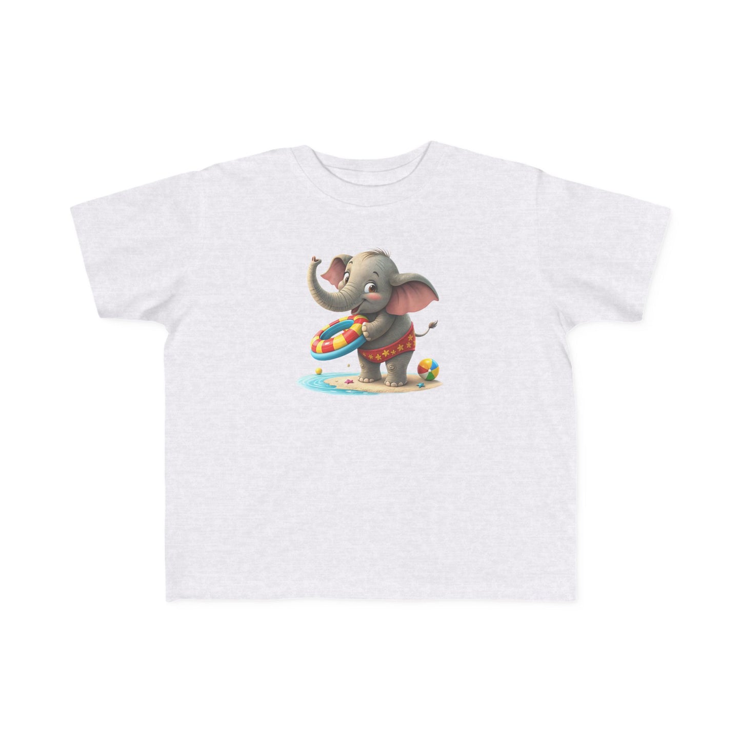 Cute Elephant Toddler Tee, Fun Summer Shirt, Kids Beachwear, Adorable Gift for Ages 2-5, Playful Animal Apparel