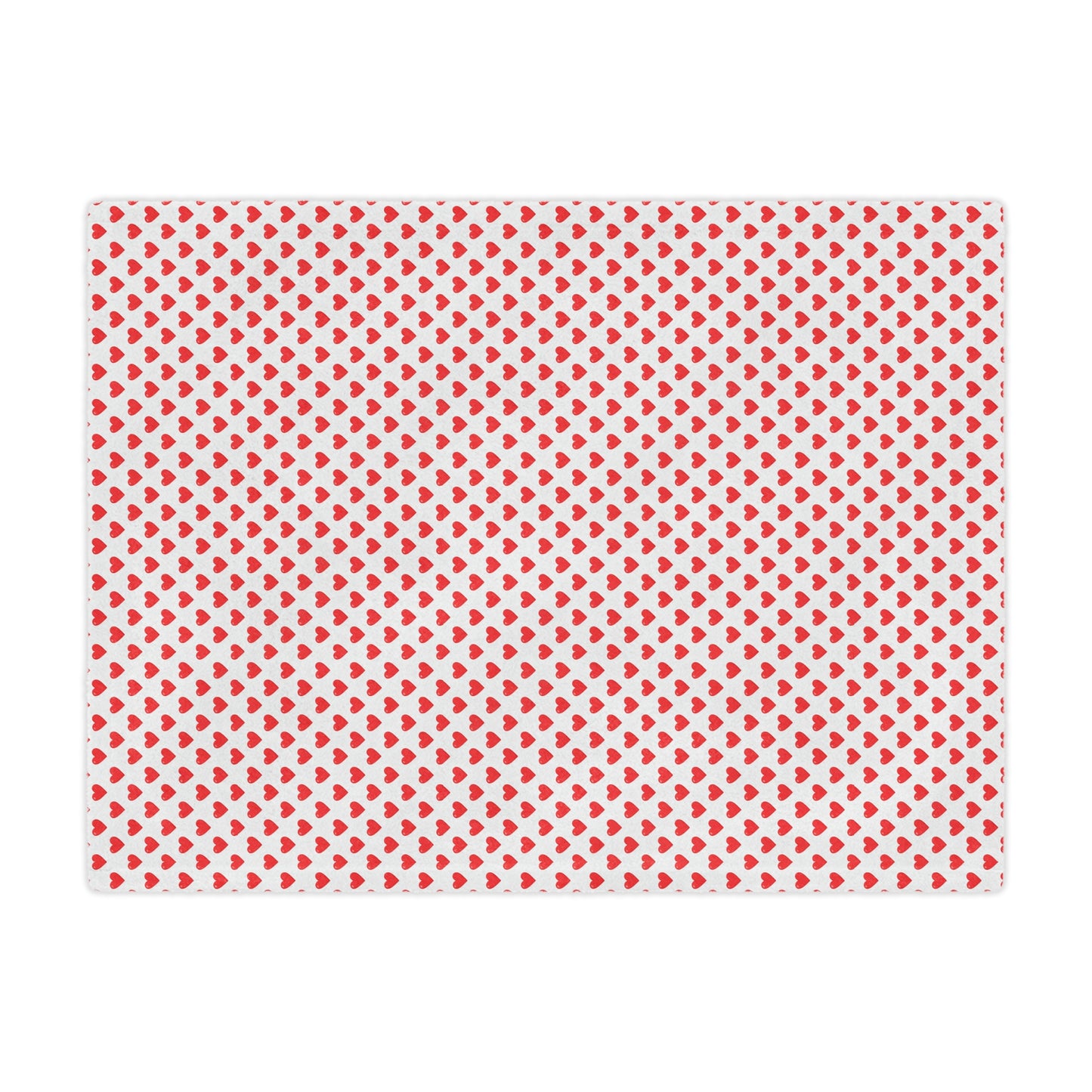 Heart Pattern Minky Blanket — Soft Red Hearts Throw for Valentine's Day & Cozy Gifts