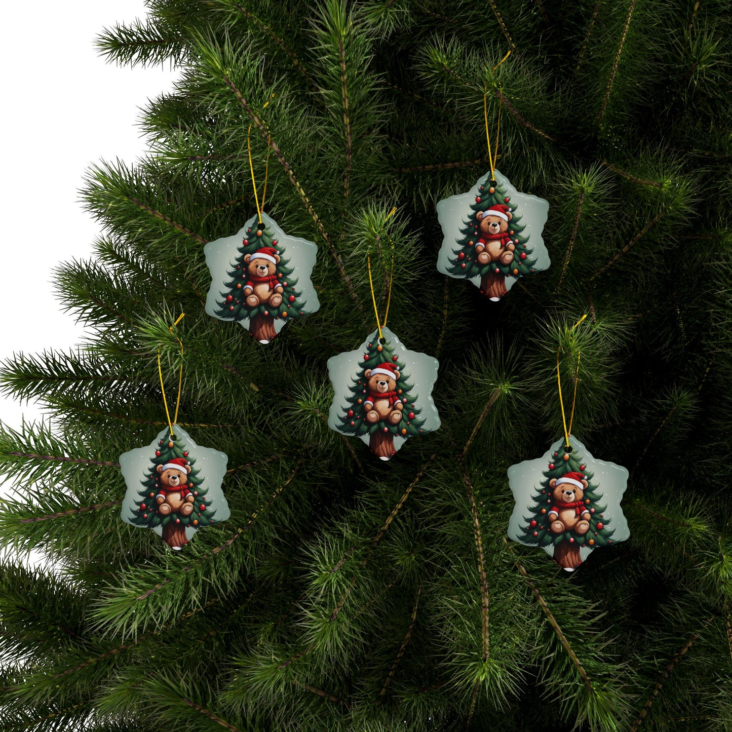 Ceramic Ornaments, 2-Side Print, (1pc, 3pcs, 5pcs, 10pcs)