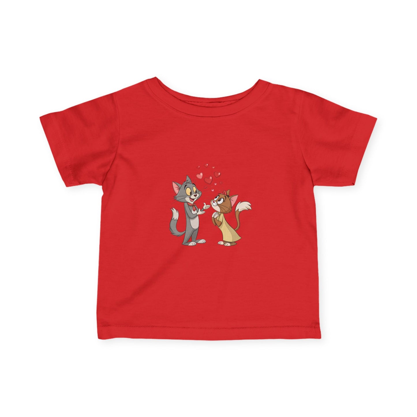 Infant Tee — Cute Cartoon Cats in Love Kids Shirt