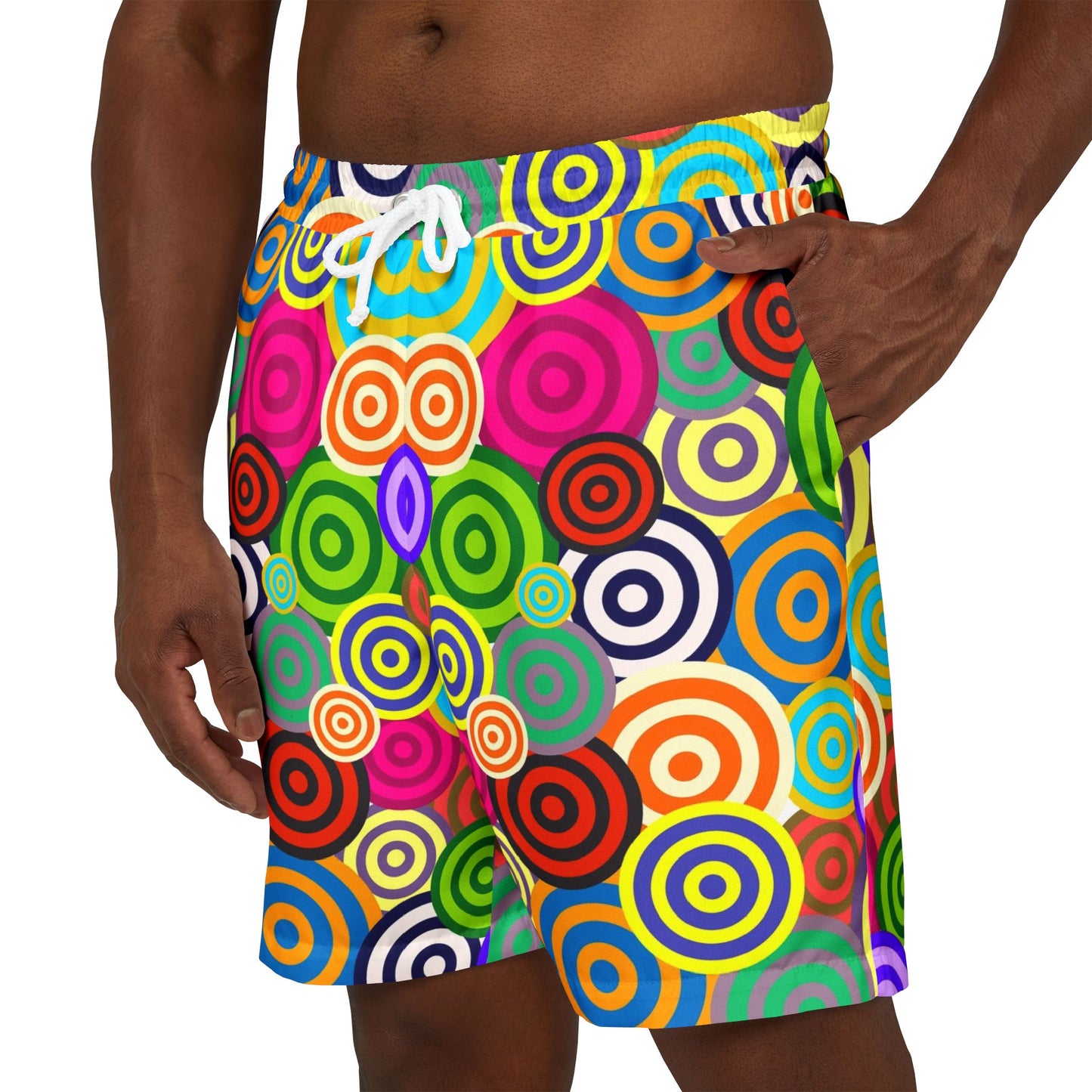 Vibrant Unisex Swim Shorts, Colorful Beachwear for Summer