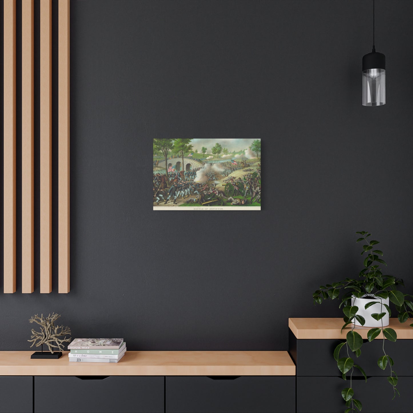 Antietam Battle Canvas Print — Civil War Historical Wall Art (Matte Stretched)
