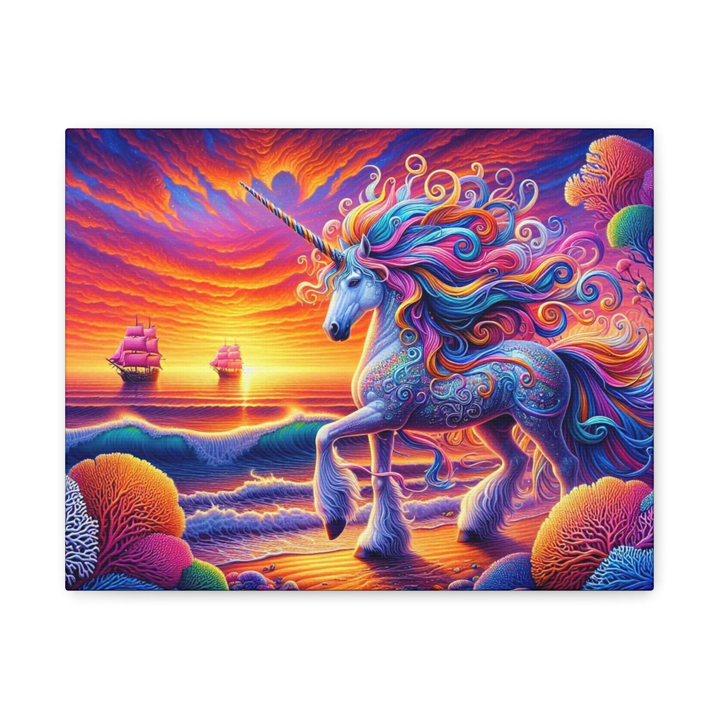 Matte Canvas, Stretched, 1.25"  Unicorn