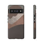Abstract Earthtone Phone Case — Brown Layered Rugged Tough Case