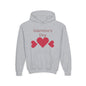 Valentine's Day Kids Hoodie - Pink Heart Trio Youth Sweatshirt