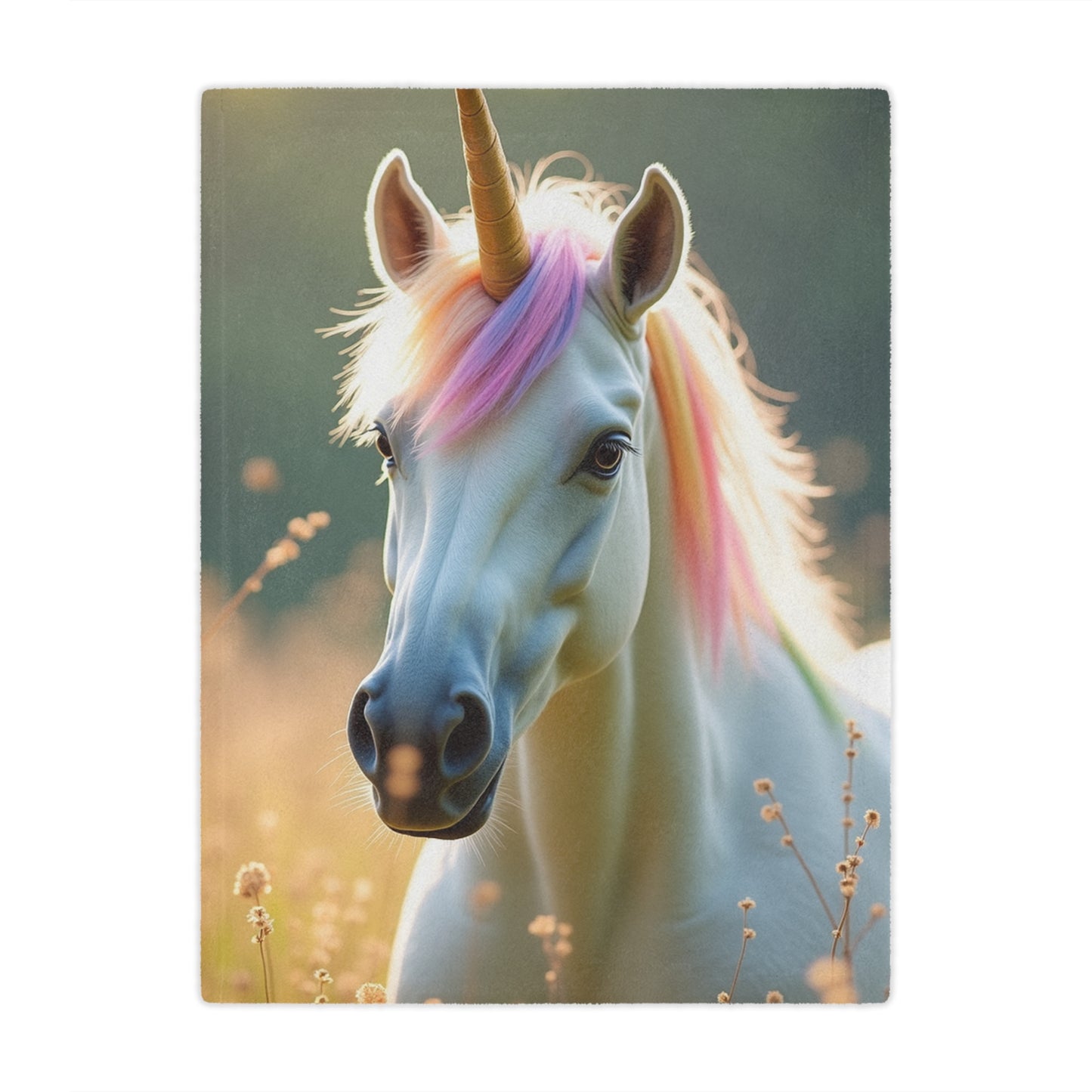 Unicorn Minky Blanket – Soft Rainbow-Maned Fantasy Throw for Kids & Gift
