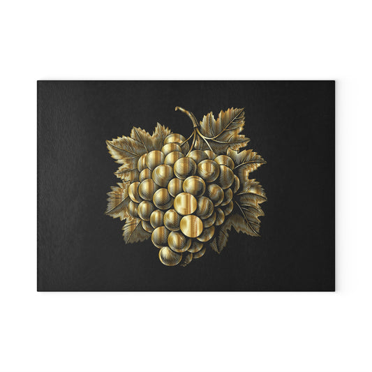 Elegant Grape Glass Cutting Board - Perfect for Cooking, Home Decor, Gifts, Culinary Events, Entertaining