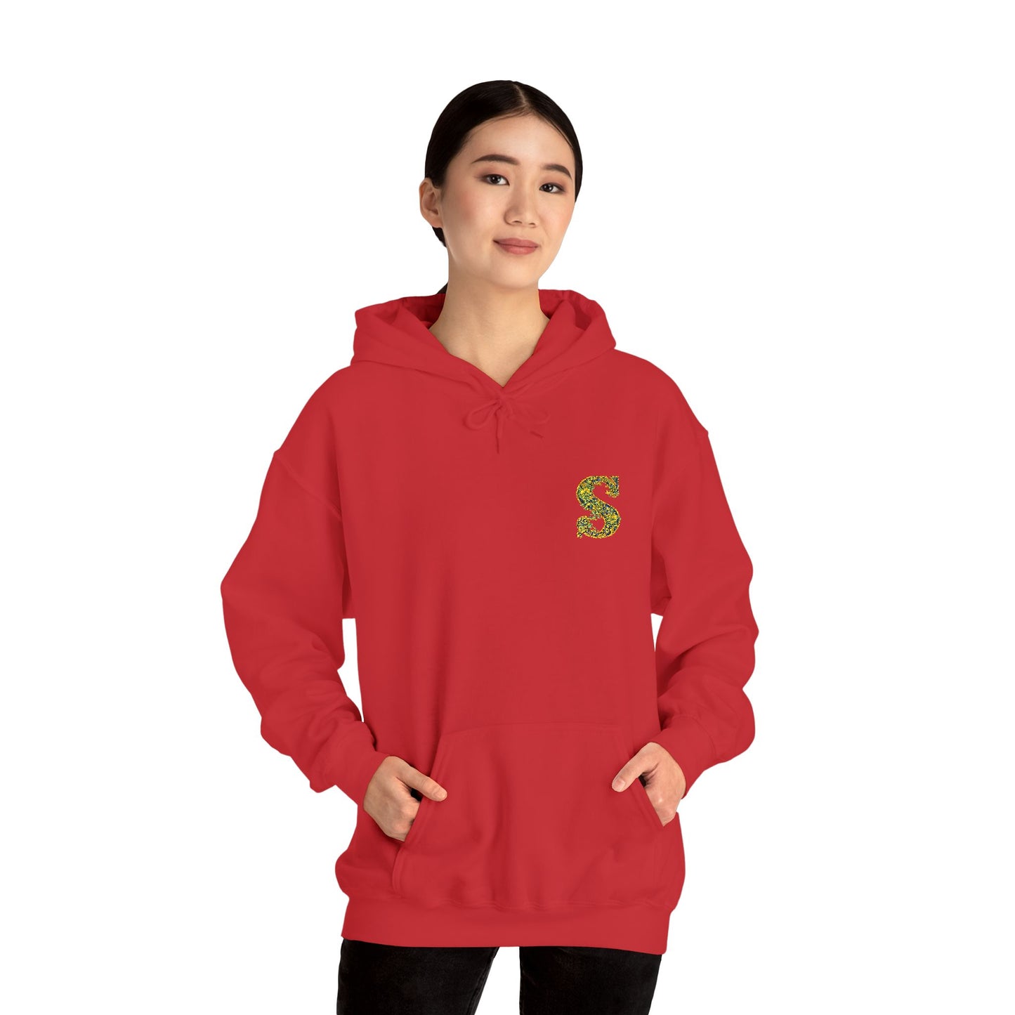 Floral S Initial Hoodie — Monogrammed Flower Letter Sweatshirt