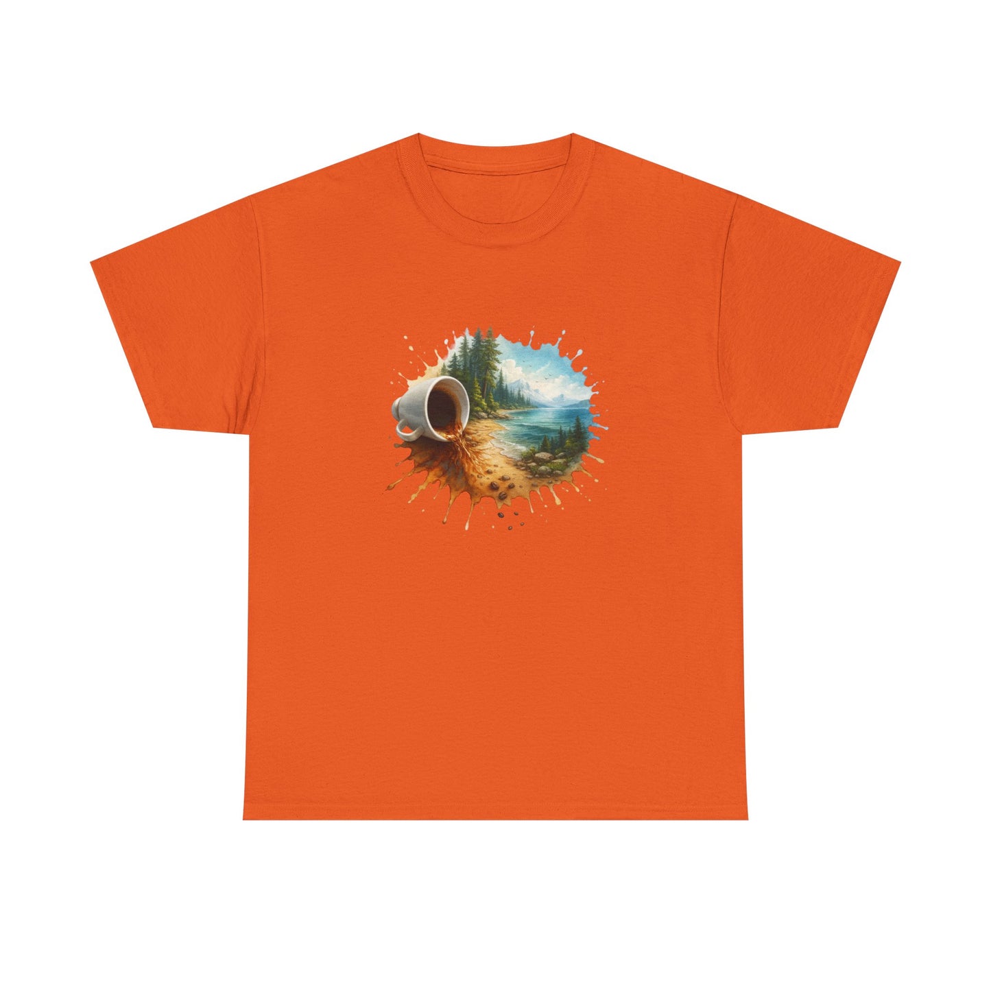 Nature-Inspired Unisex Heavy Cotton Tee, Casual Outfit, Gift for Nature Lovers, Camping Apparel, Outdoor Adventure Shirt