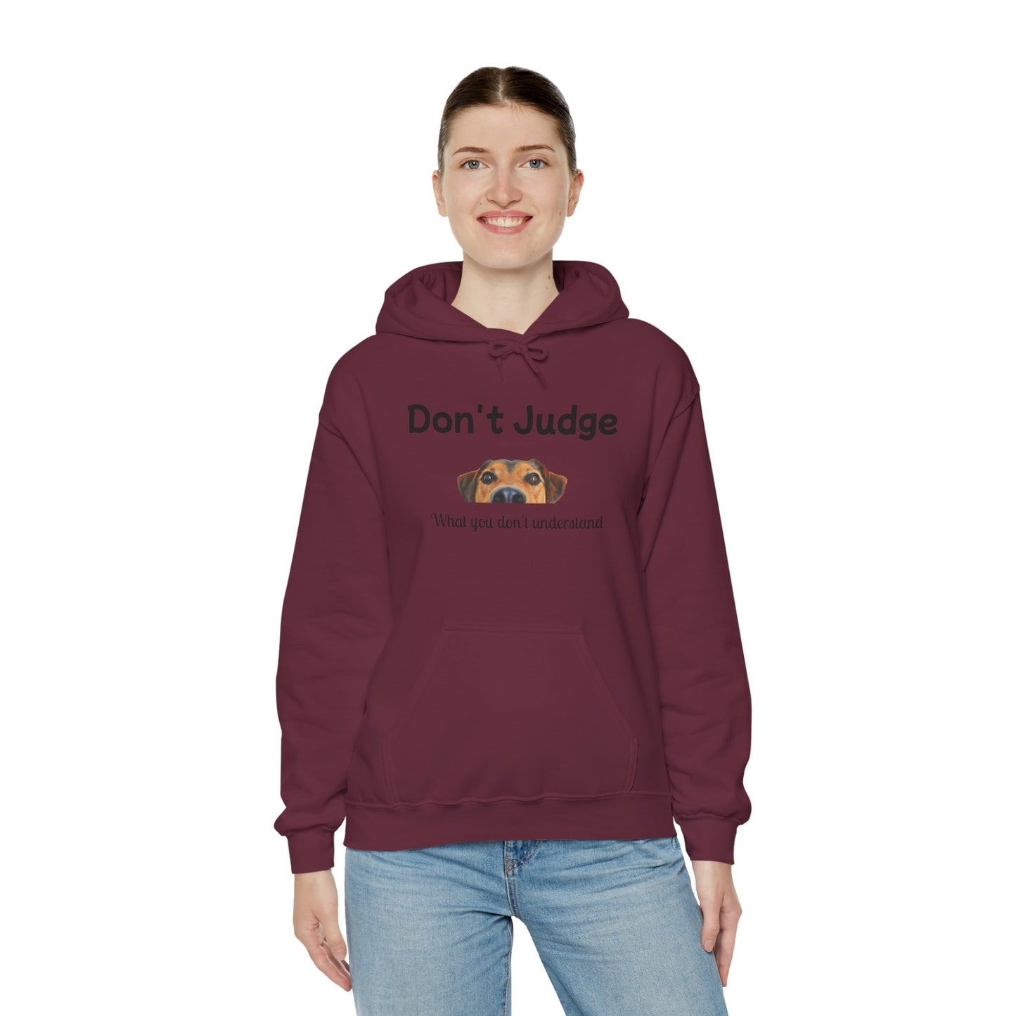 Don't Judge Hoodie - Funny Dog Sweatshirt for Dog Lovers, Perfect Gift for Pet Owners, Cozy Casual Wear, Great for All Occasions