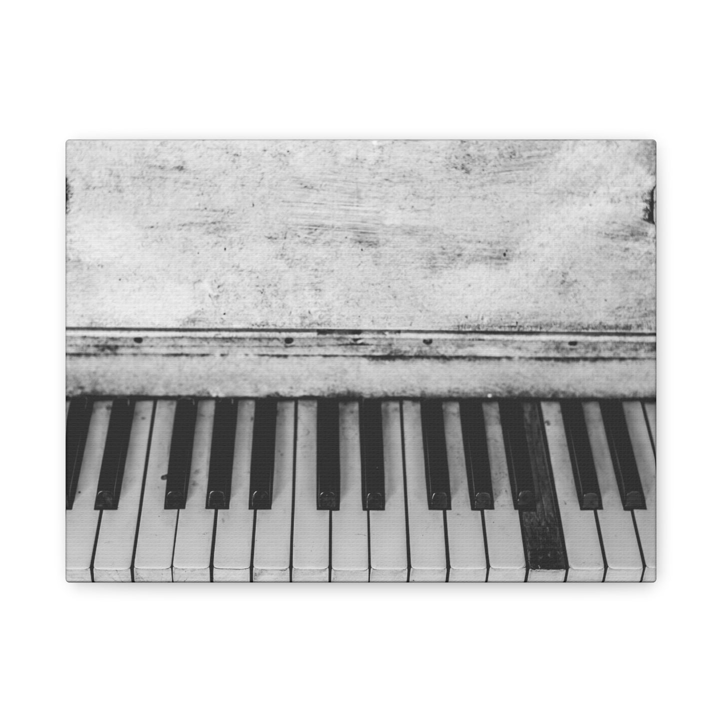 Vintage Piano Keys Matte Canvas Print