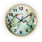 Ruby-throated Hummingbirds Wall Clock | Floral Nature Decor