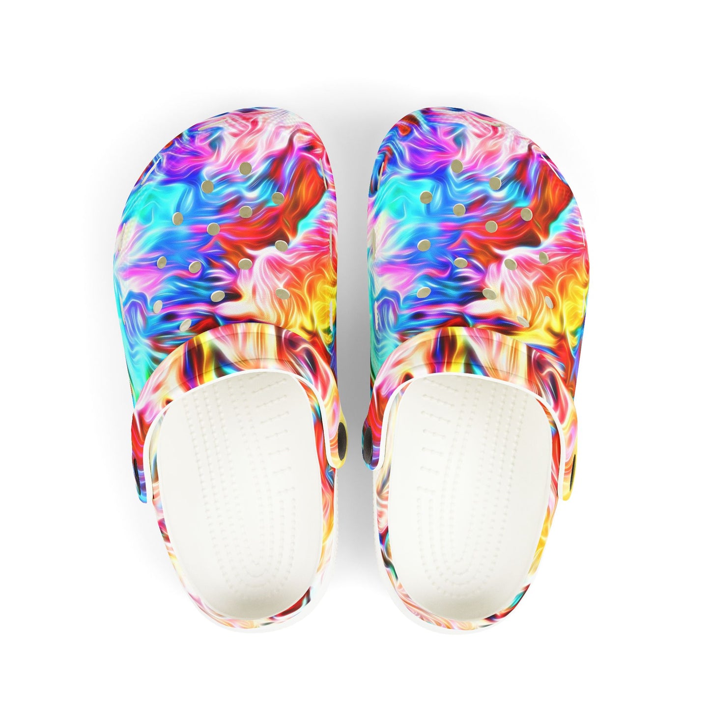 Kids Colorful Swirl EVA Foam Clogs — Vibrant Tie-Dye Slip-On Shoes for Toddlers & Children