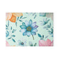 Floral Glass Cutting Board — Pastel Blue Watercolor Flowers