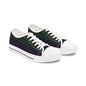Low Top Sneakers — Black Retro Neon Stripe Casual Shoes for Women